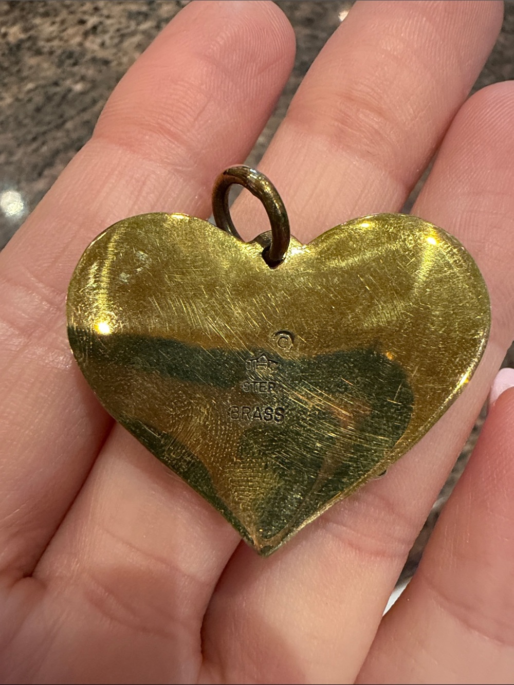Jeep Collins Brass & Sterling Silver Heart Butterfly 🦋 Pendant - Picture 4 of 6